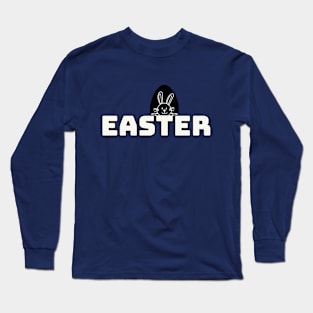 Easter text + bunny Long Sleeve T-Shirt